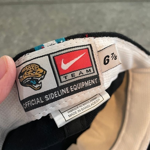 NWT Nike Jacksonville Jaguars Wool Fitted Cap 6 7/8 Team Official Sideline Hat - Picture 10 of 11